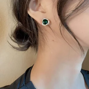 Boucle d'oreille beauty Green