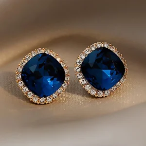 Boucle d'oreille Bleu star