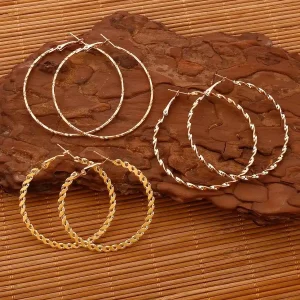 Trois paires casual de Boucle d'oreille