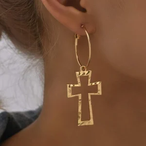 Boucle d'oreille Classy cross