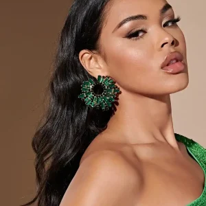 Boucle d'oreille Glamour Green