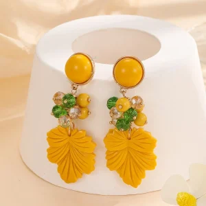 Boucle d'oreille Bead Yellow