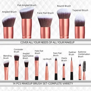 Pinceaux Make up 14 pieces